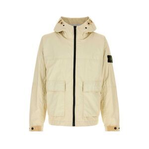 Stone Island Men Pastel Yellow Nylon Jacket